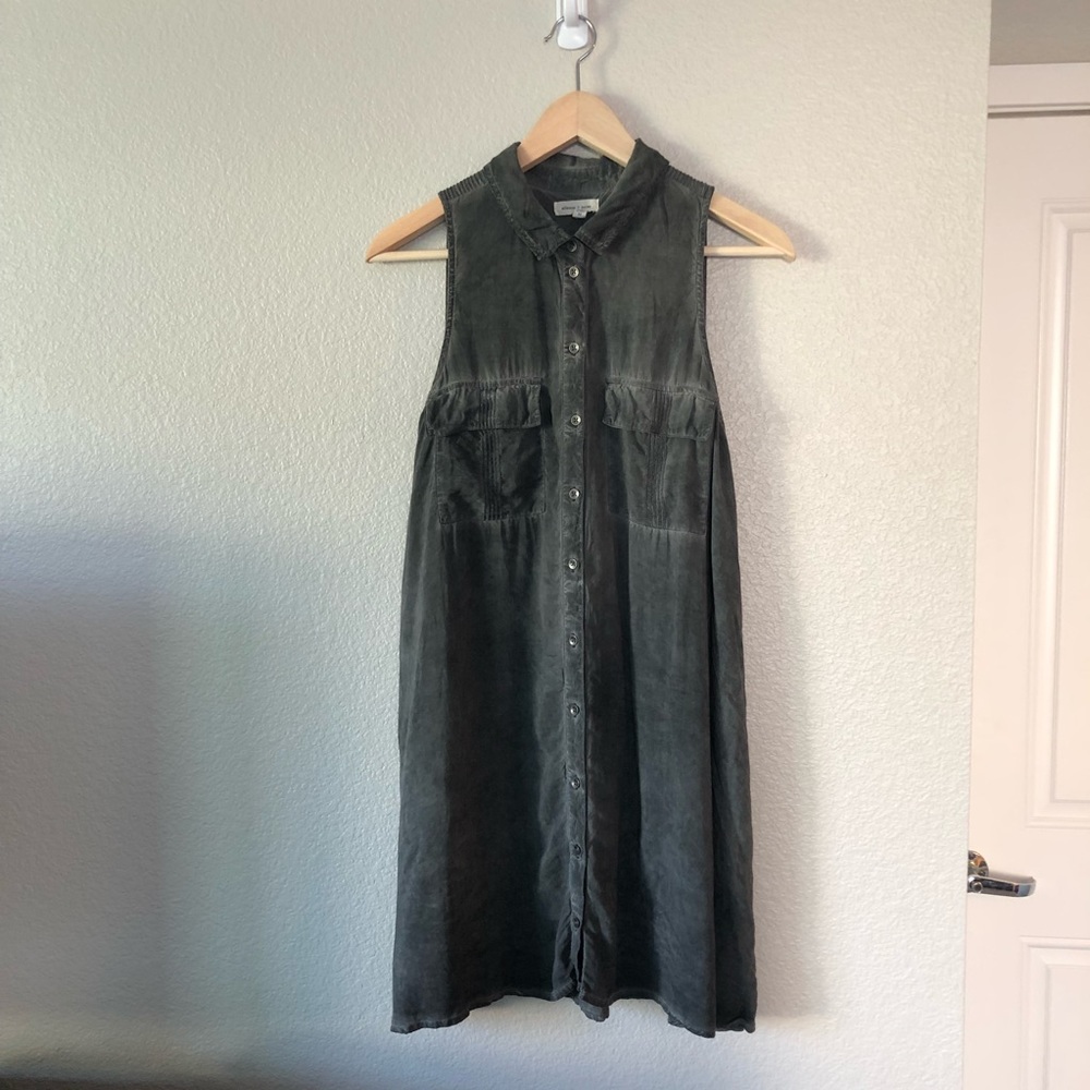 Silence + Noise Grey Sleeveless Mini Dress